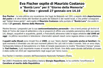 Eva Fischer da Maurizio Costanzo