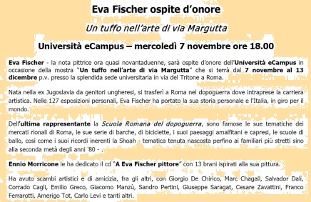 Eva Fischer ospite d’onore alla Ecampus